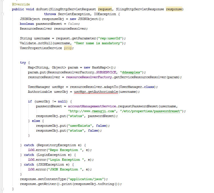passwordresetservlet